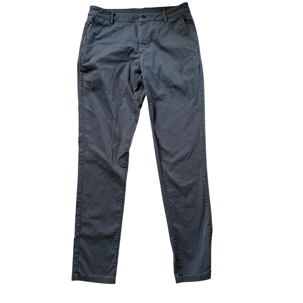 Birddogs Mens 34x34 Charcoal Gray Lined Chino Pants Slim Tapered Stretch Casual‎